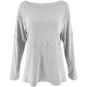 Women's Casual Long Sleeve Tunic Top Cute Crew Neck Comfy Shirts Charcoal Large